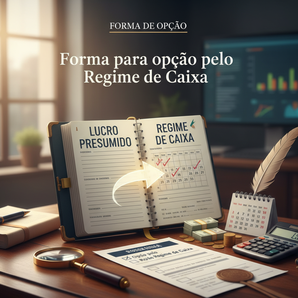 Lucro Presumido: Forma para opção pelo Regime de Caixa