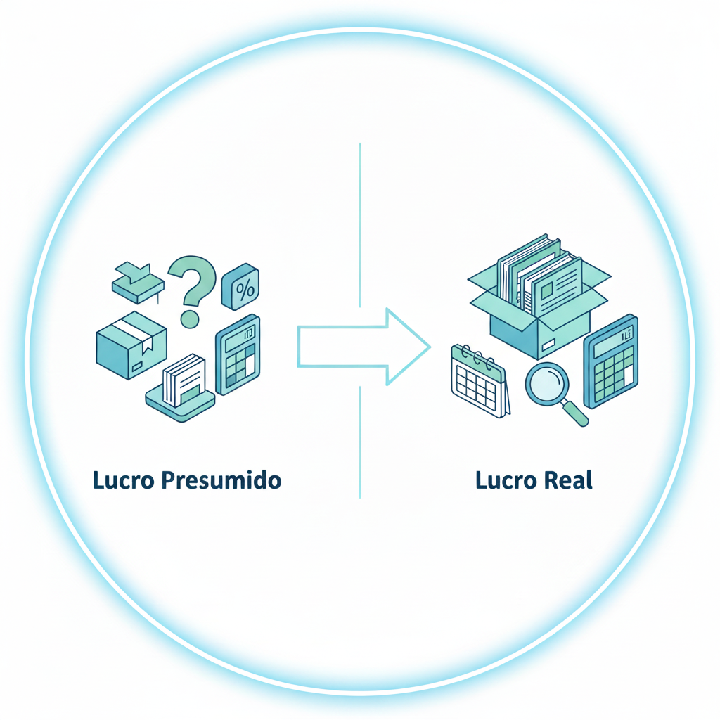 Mudança Lucro Presumido para Lucro Real