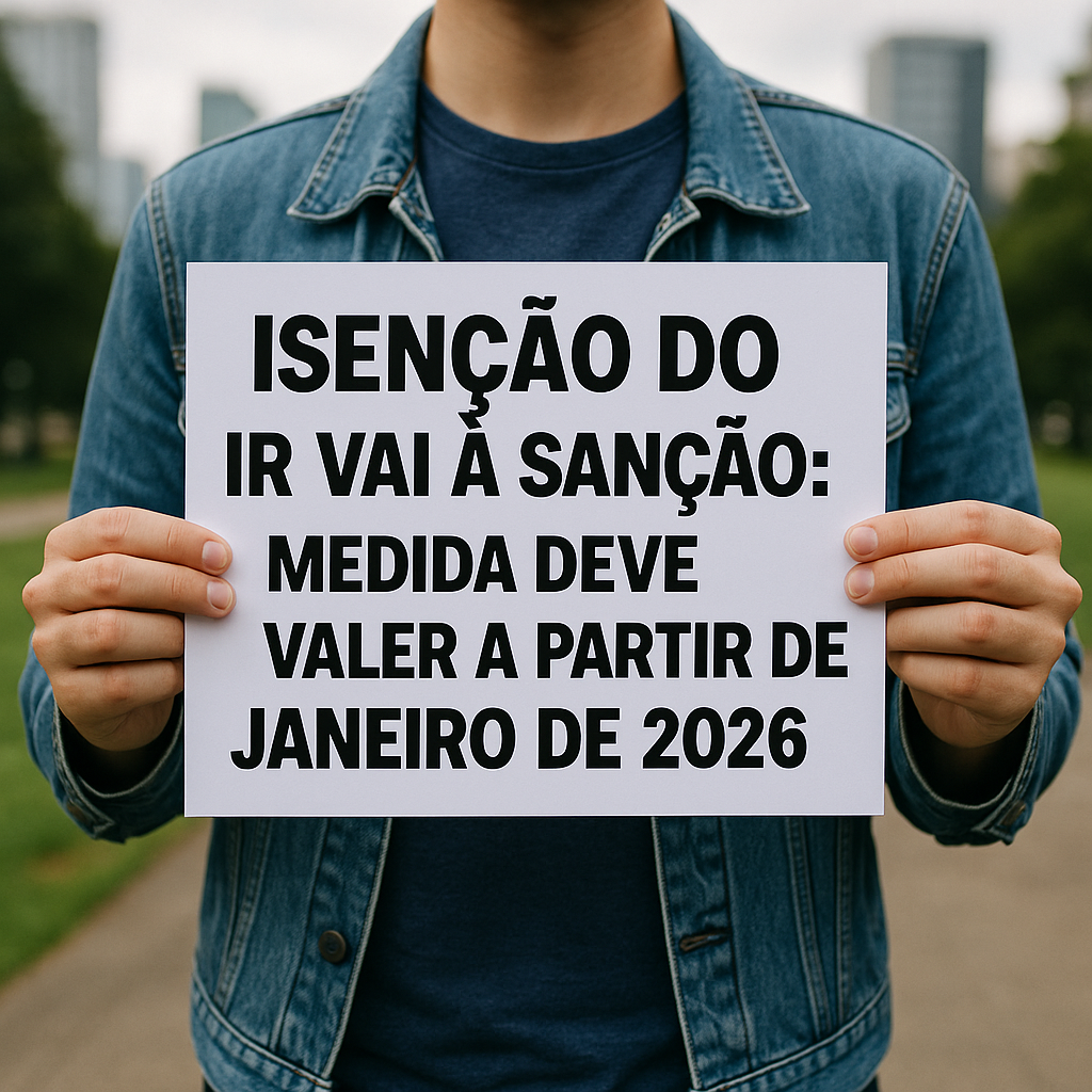 Isenção do IR vai à sanção: medida deve valer a partir de janeiro de 2026
