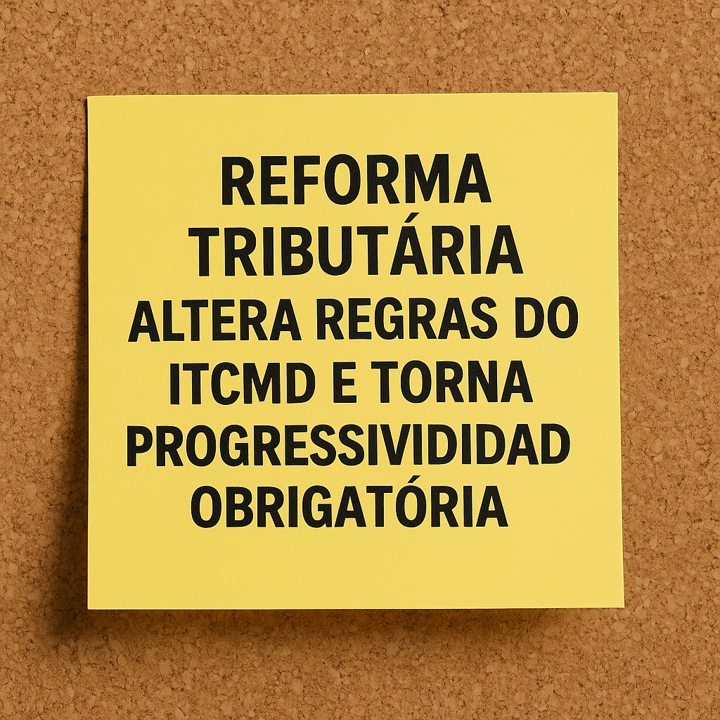 Reforma Tributária altera regras do ITCMD e torna progressividade obrigatória
